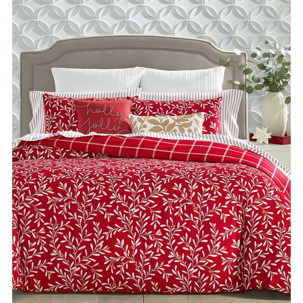 Macy’s Winterberry King Duvet Cover and shams